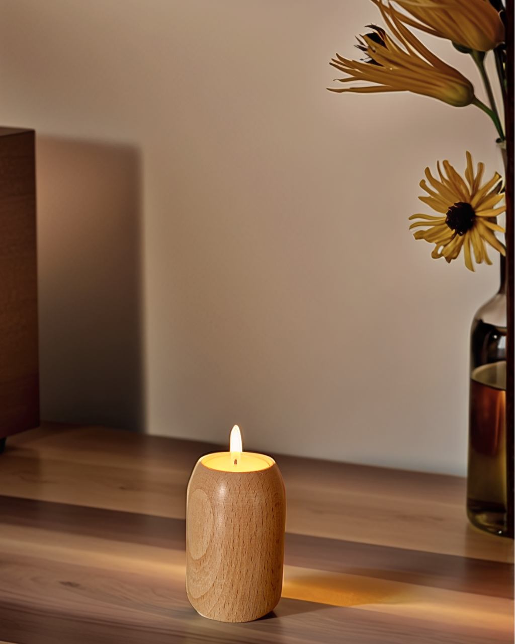 Set of 2 Cylindrical Dome Candles