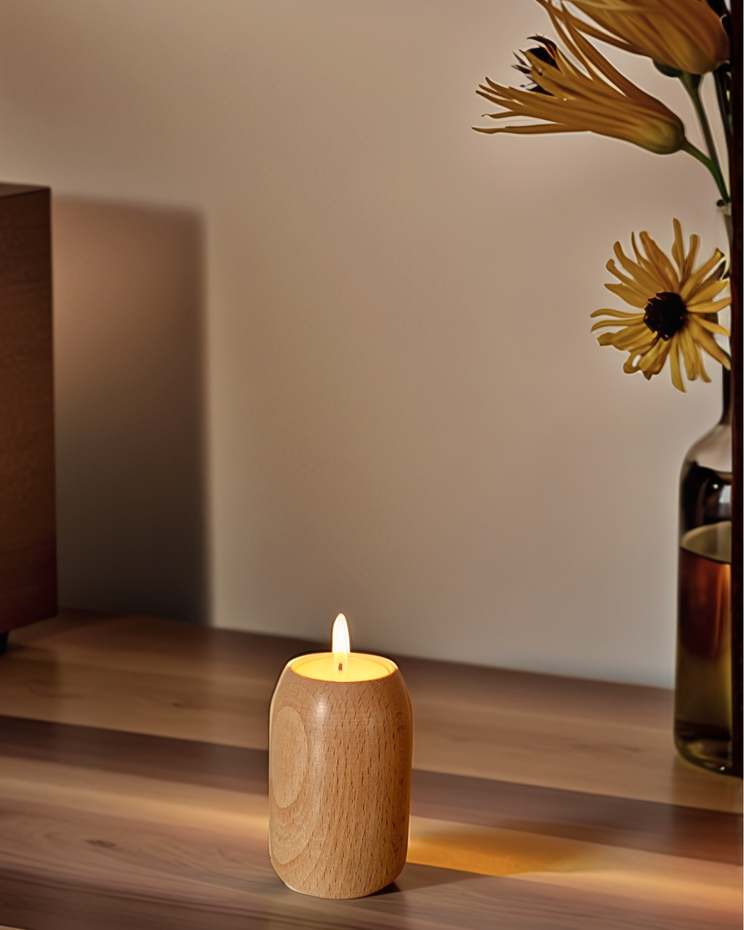 Set of 2 Cylindrical Dome Candles