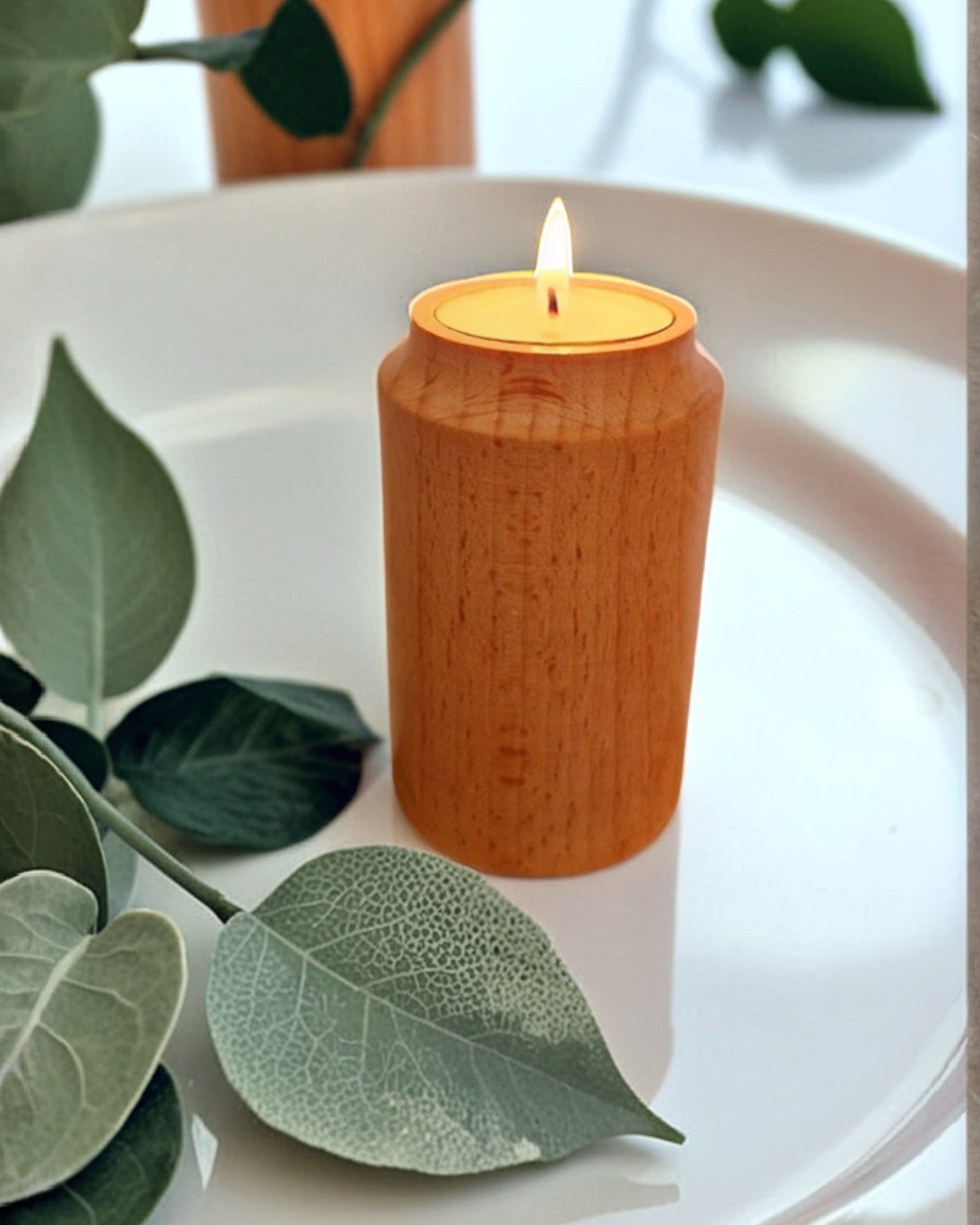 Set of 2 Cylindrical Straight candles