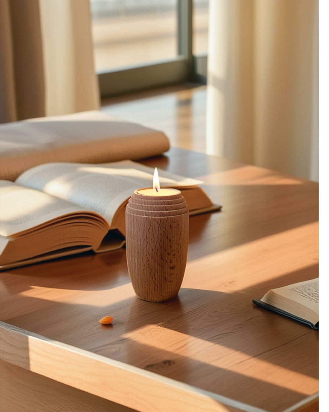 Set of 2 Cylindrical Step Candle