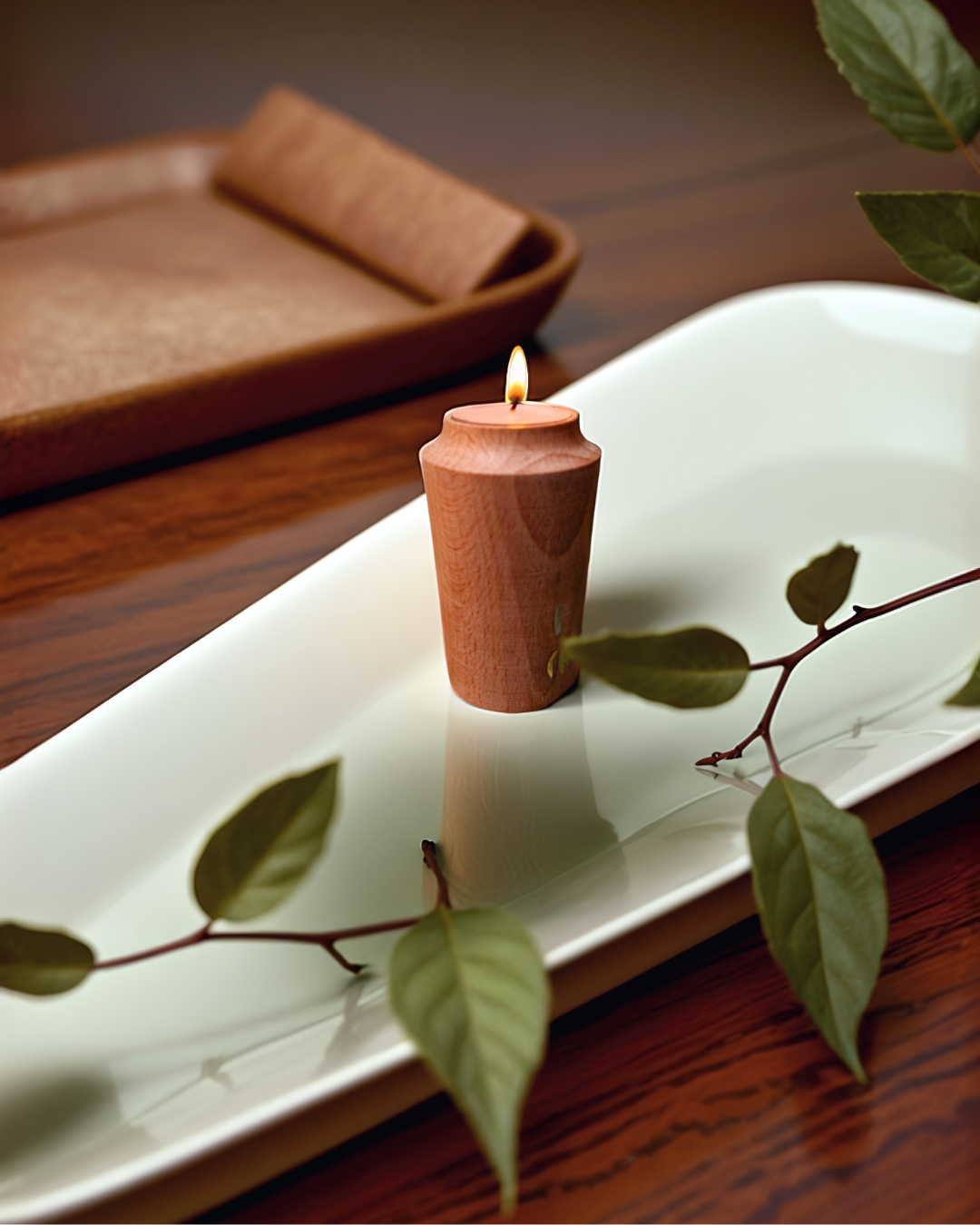 Set of 2 Cylindrical narrow Candles
